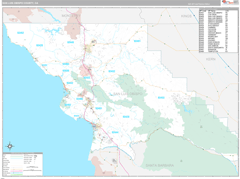 San Luis Obispo County, CA Digital Map Premium Style